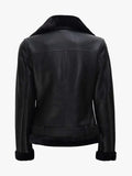 Agnes Black Shearling leather Jacket for Womens