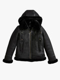 Frost Luxe 100% Shearling Cold Weather Bomber Jacket - Premium Quality Real Leather Jacket