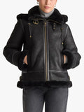 Frost Luxe 100% Shearling Cold Weather Bomber Jacket - Premium Quality Real Leather Jacket