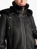 Frost Luxe 100% Shearling Cold Weather Bomber Jacket - Premium Quality Real Leather Jacket