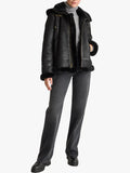 Frost Luxe 100% Shearling Cold Weather Bomber Jacket - Premium Quality Real Leather Jacket