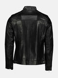 Heritage Line Padded Style Black Leather Jacket - Premium Quality Real Leather Jacket