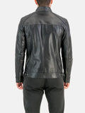 Heritage Line Padded Style Black Leather Jacket - Premium Quality Real Leather Jacket
