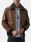 Men's Brown Leather Flight Jacket - Premium Quality Real Leather Jacket