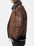 Men's Brown Leather Flight Jacket - Premium Quality Real Leather Jacket
