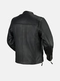 Men's Cafe Racer Black Leather Jacket - Premium Quality Real Leather Jacket