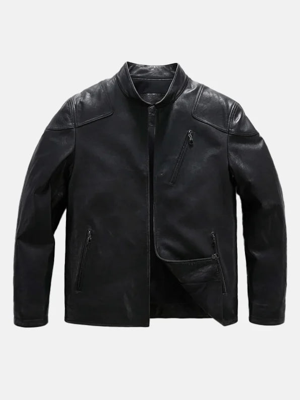 Men's Matt Black Leather Jacket - Premium Quality Real Leather Jacket
