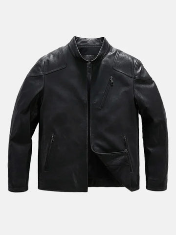 Men's Matt Black Leather Jacket - Premium Quality Real Leather Jacket