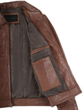 Mens Brown Real Leather Jacket