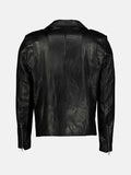 Metro Moto Asymmetrical Collar Black Leather Moto Jacket - Premium Quality Real Leather Jacket