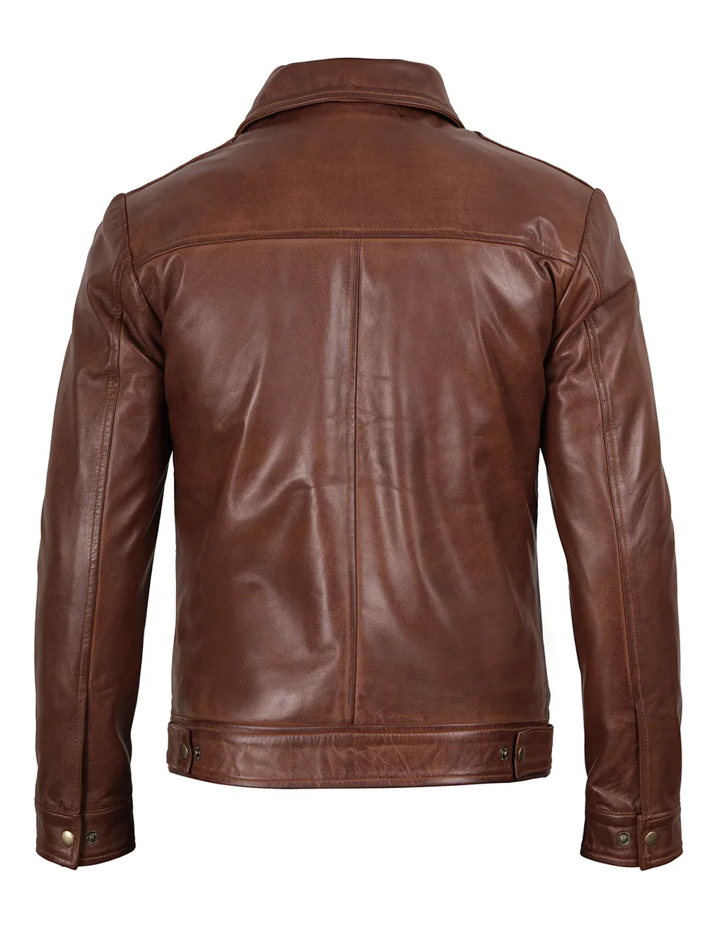 Mens Reeves Brown Harrington Real Leather Jacket