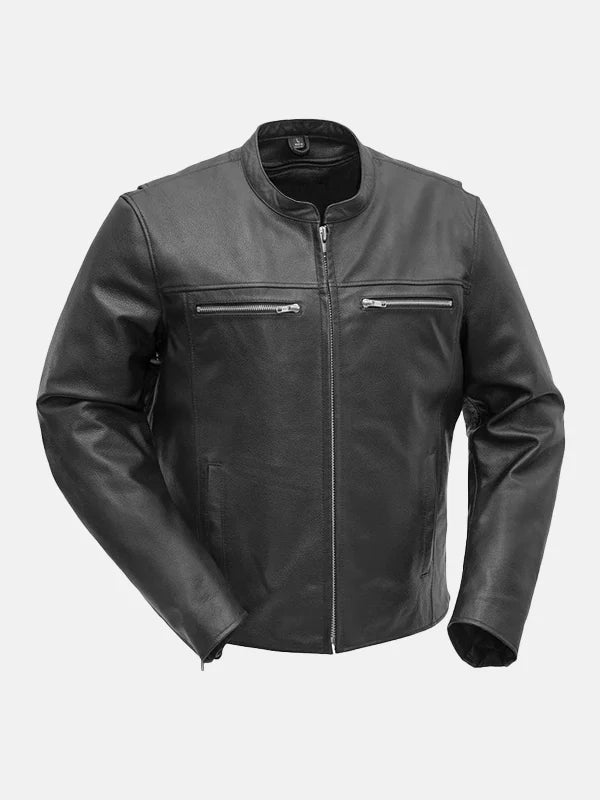 Rider Series Men's Black Motorcycle Leather Jacket - Premium Quality Real Leather Jacket