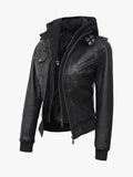 Royal Bomber Women's Bomber Black Leather Jacket - Premium Quality Real Leather Jacket
