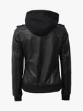 Royal Bomber Women's Bomber Black Leather Jacket - Premium Quality Real Leather Jacket