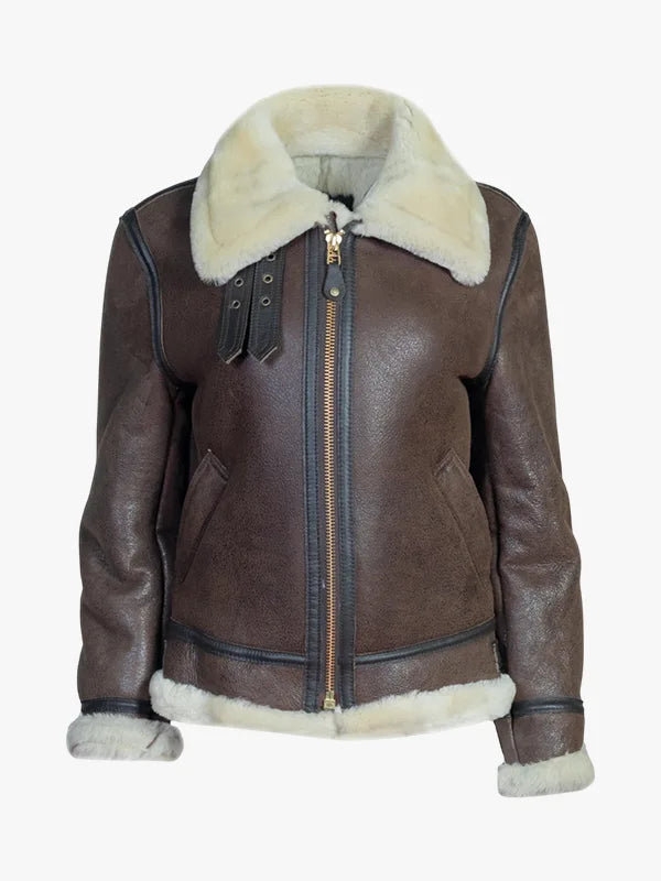 Skyline B-3 Women's Sheepskin B-3 Bomber Jacket - Premium Quality Real Leather Jacket