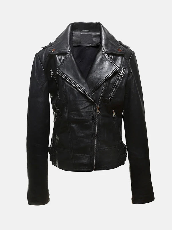 Women's Harley Black Leather Jacket - Premium Quality Real Leather Jacket