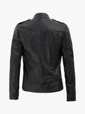 Zenith Fit Women's Black Asymmetrical Leather Jacket - Premium Quality Real Leather Jacket