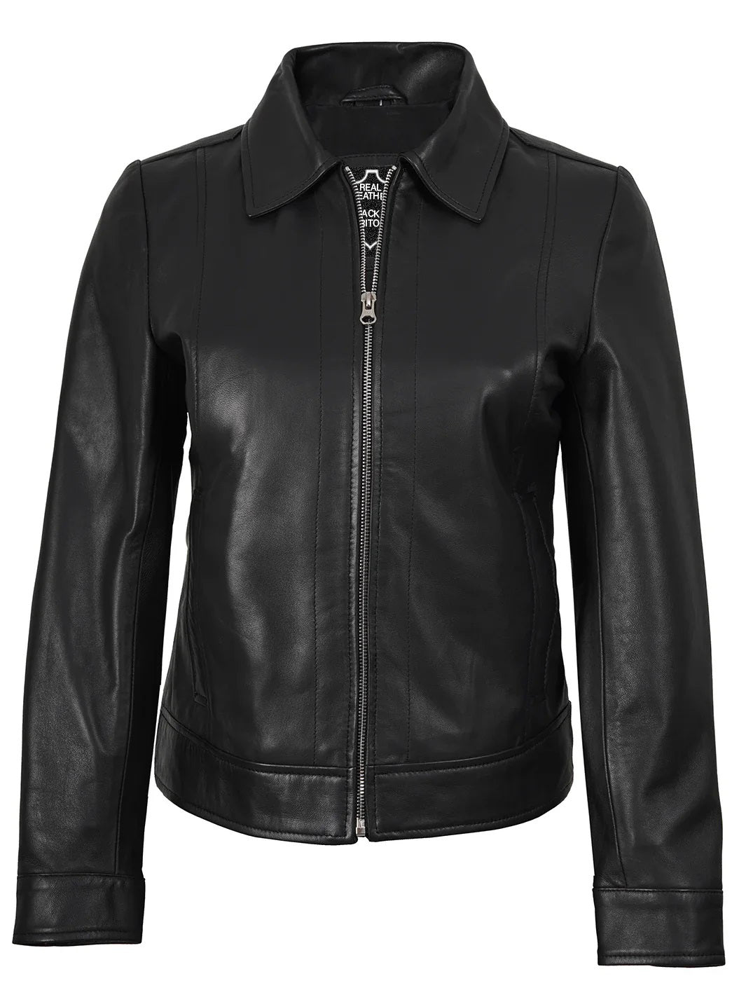 Blake Women’s Black Harrington Leather Jacket